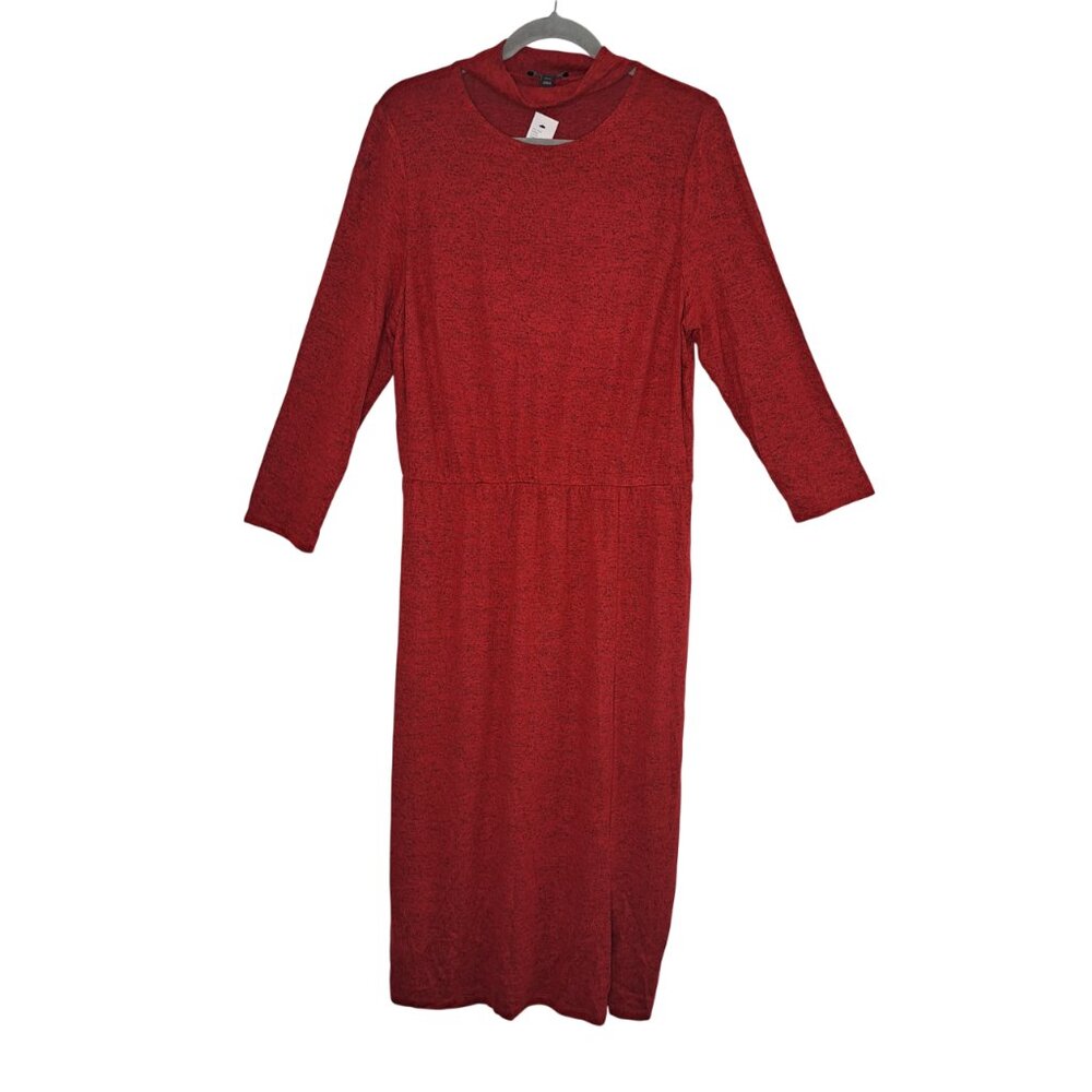 Lane Bryant Red Soft and Stretchy Long Sleeved Dress Plus Size 14/16